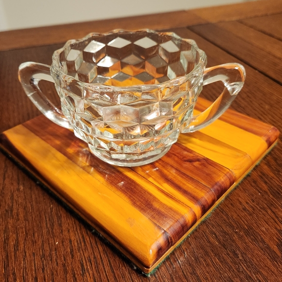 Fostoria Glass Sugar and Creamer W/ Serving Dish Set - Picture 8 of 15